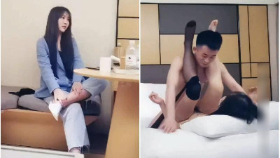  비주얼 블랙 타이트 탱크톱 아가씨, 세련되고 날씬하고 하얀 다리, 검은 실크를 입고 힘차게 벌려 핥아주고 놀아주고, 듣기 좋은 신음소리 들끓어 팍팍 세게 후려치고